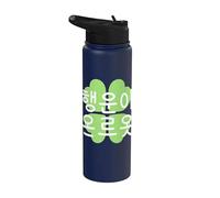 Lucky Clover Korean Hangul Cute Korea Aesthetic Souvenir Stainless Steel Insulated Water Bottle