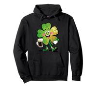 Lucky Clover Parade Cheerful Irish Design Pullover Hoodie