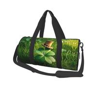 Lucky Clover Tree Elf Hat Travel Duffel Bag Sports Gym Bag, Lightweight Overnight Weekender Bag With Shoes Compartment Yoga Gym Sports Bag For Men Women