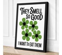 Lucky Clovers Appetite Canvas Wall Art Print 24x16 Inch | Black