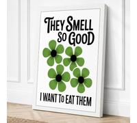 Lucky Clovers Appetite Canvas Wall Art Print 24x16 Inch | White