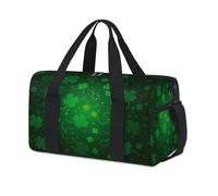 Lucky Clovers Sports Duffel Bag Clovers Weekend Overnight Bag Tote Holdall Casual Travel Gym Duffel Bags for Kids Girls Boys Women Men