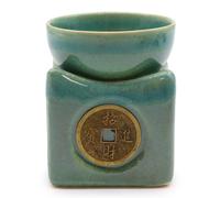 Lucky Coin Large Oil Burner - Jade KDMD Green One Size
