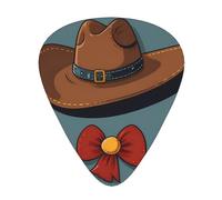 lucky cowboy hat Prints Guitar Picks - 12-Piece Set with 3 Different Thicknesses, Suitable for Electric and Acoustic Guitars