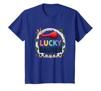 Lucky Dauber Bingos Charm Clover Game Night Fun T-Shirt, Kids, Royal Blue, 8 Years