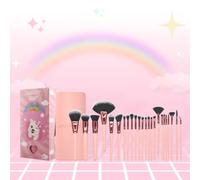 Lucky Day 24-Piece Makeup Brush Set - Rose Gold Design, Soft Synthetic Bristles, Complete Face and Eye Brushes Kit with Travel-Friendly Holder - Ideal for Beginners, Professionals & Gift Giving