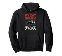 Lucky Day Cat - Retro Anime Chance Graphic Pullover Hoodie