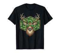 Lucky Deer Hunting St Patricks Day Camouflage Buck Men Boys T-Shirt