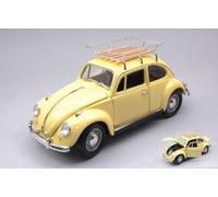 LUCKY DIE CAST SCALE MODEL COMPATIBLE WITH VW BEETLE 1967 CAMPING VERSION YELLOW 1:18 LDC92078AY