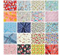 Lucky DIP - 5 x Polycotton Fabric Bundle - Vintage Floral Nautical Christmas Polka Bundle Dress Remnants Metre - Sewing Quilting - Simply Sew Crafty™ (Children, Fat Quarters)