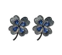 Lucky Double Brooch Set Crystal Studded Lightweight Metal Craft Supplies for Costume Decoration Brooch