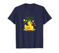 Lucky Duck: Charming St. Patrick's Day Rubber Ducky T-Shirt, Men, Navy, 6XL