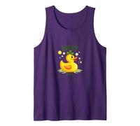 Lucky Duck: Charming St. Patrick's Day Rubber Ducky Tank Top, Men, Purple, XL