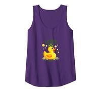 Lucky Duck: Charming St. Patrick's Day Rubber Ducky Tank Top, Women, Purple, XXL