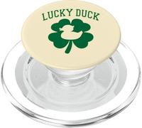 Lucky Duck Shamrock St. Patrick's Day Varsity Green Letters PopSockets PopGrip for MagSafe