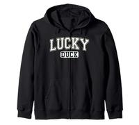 Lucky Duck Varsity Letters Sarcastic St. Patrick's Day Zip Hoodie
