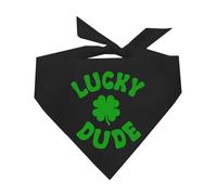 Lucky Dude St. Patrick's Day Dog Bandana (Black, OS 1207)