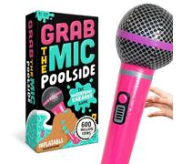 Lucky Egg Grab The Mic Poolside - Waterproof Karaoke Party Game with Inflatable Microphone, Outdoor Pool & Beach Game for Kids & Adults - Fun Family Game Night Game for Ages 8+ 2-10 Players