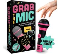 Lucky Egg Grab The Mic - The Family Karaoke Game 8+ Year Olds, 2-10 Players - Board Game For Bad Singers - 250 Lyric Cards for Fun Hilarious Games
