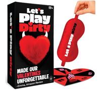 Lucky Egg Let's Play Dirty - Couples Games for Adults with Spinner, Blindfold and 180 Naughty Prompts - Fun & Romantic Date Night Couple Games for Romantic Anniversary & Valentines Gifts