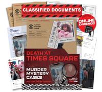 Lucky Egg MMC Death at Times Square - Thrilling Murder Mystery Case File in New York City - 40 Evidence Pieces, 150 Min Gameplay (3/5 Difficulty) - Cold Case Files Game for 1-10 Players