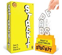 Lucky Egg Stack It - Hilarious Stacking Family Games for Kids and Adults | 160 Categories, 20 Letters, Timer & Base | Fun Party Games and Board Games for Family Night for Ages 8+ | 2-8 Players