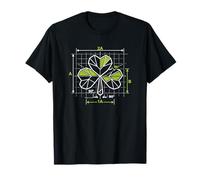 Lucky Engineer Blueprint Shamrock St. Patrick's Day T-Shirt