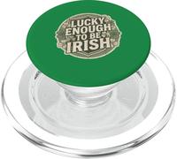 Lucky Enough To Be Irish Shamrock Vintage St Patricks PopSockets PopGrip for MagSafe