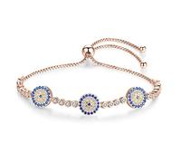 Lucky Evil Eye Tennis Bracelet 925 Sterling Silver Blue Stone Fatima Eye Men Bracelets Gifts For Women Turkey Jewelry