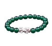Lucky, Feng Shui, Feng Shui Crystal,Agate, Wealth Silver for Women Six-Character Mantra Beads Lucky Crystal Chakra