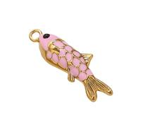 Lucky Fish Pendant Stainless Steel Jewelry Component Delicate Jewelry Findings for Necklace Decors Unique Fish Necklace Charm