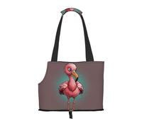 Lucky Flamingo Printed pet Shoulder Bag - Foldable Design, Small cat and Dog Travel Bag