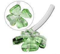 Lucky Four-for Leaf Clover for Crystal Figurine - Elegant St. Patrick's Day Decor for Home and Office Display with Compact 4.33 x 2.75 Inch Size