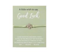 Lucky Four Leaf Clover Charm Bracelet for Women Men Stackable Handmade Green Braided Rope Chain Bangle Wrist Statement Adjustable Good Luck Shamrock Ankle Bracelets Irish Holiday St Patricks with Card