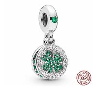 Lucky Four Leaf Dangle sterling silver charm for pandora bracelet