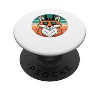 Lucky Fox St. Patrick's Day Shamrock Sunglasses PopSockets Adhesive PopGrip