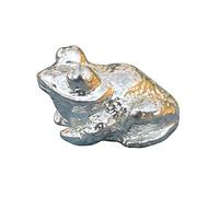 Lucky Frog Figurine, Miniature Frog Statuette, Handcast, In Fine Pewter, By William Sturt