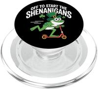 Lucky Frog Meme St. Patrick Day Off to Start The Shenanigans PopSockets PopGrip for MagSafe
