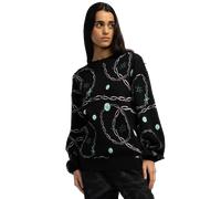Lucky Gem Knit Crew Jumper in Black