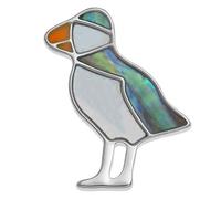 Lucky Genuine Paua Shell and Mother of Pearl Puffin Brooch