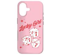 Lucky Girl 777 Numerology Pink Aesthetic Angel Number Case for iPhone 17
