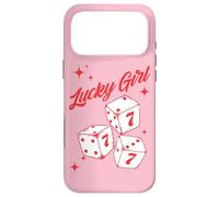 Lucky Girl 777 Numerology Pink Aesthetic Angel Number Case for iPhone 17 Pro Max