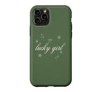Lucky Girl Clover Bow Butterfly Sage Green Coquette Case for iPhone 11 Pro