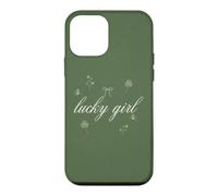 Lucky Girl Clover Bow Butterfly Sage Green Coquette Case for iPhone 12 mini