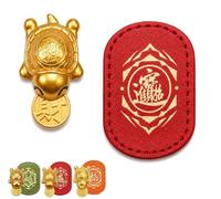 Lucky Golden Turtle Wallet Charm, Handmade Golden Turtle Feng Shui Amulet, Goldens Turtles Charm Lucky Turtles Wallet Charms with Coin, Talisman with Leather Sleeve，C