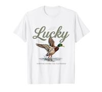 Lucky Goose Duck Hunter Fortune Favors The Feathered Vintage Value Graphic T-Shirt