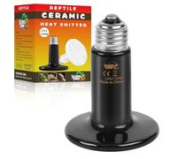 LUCKY HERP Ceramic Heat Emitter, Reptile Heat Lamp Bulbs 150W, Ceramic Heat Lamp for Reptiles, E27 Vivarium Heat Light for Tortoise, Puppy, Chick, Turtle, Dog, Cat, Bearded Dragon