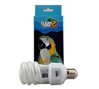 LUCKY HERP Compact Bird Lamp Lighting Bulb, 2.4% UVB, 20W,E27,Screw Thread