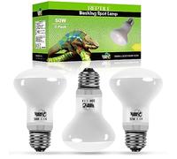 LUCKY HERP Reptile Heat Lamp 3 Pack 50W, UVA Heat Lamp Bulb for Reptile, Tortoise Basking Spot Light Bulb for Vivarium, Lizard, Bearded Dragon, Gecko, Puppy, Chick