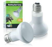LUCKY HERP Reptile Heat Lamp Bulb, 2 Pack 50W Basking Spot Light for Tortoise D3, E27 Reptile Basking Lamp for Lizard, Snake, Chick, Dog